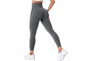 TAYOEA Legging de Sport de Compression Femme Yoga Long Slim Fit Fitness Pantalon de Sport Opaque Scrunch Butt Yoga Pantalon sans Couture Push Up Taille Haute Exercice Fitness Jogging