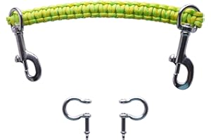 nitescuba Underwater Camera housing Carry Lanyard Military Grade Parachute Rope Waterproof Case Soft Handle with 2pcs 316 Stainless Steel Swivel Eye Bolt Snap Hooks ns028