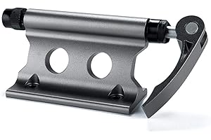 QOTSTEOS Portabici da automobile in lega di alluminio, Blocco bici Supporto forcella Supporto forcella a sgancio rapido unisex, Portapacchi Fisso per Forcella Anteriore per portabici da Viaggio(Argento)