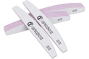 AITODOS TA AiTodos® Limas de Uñas Profesionales, 10 Limas de Uñas Profesionales - Grano 100/180, Pulidor de Uñas Profesional 10 Piezas - 100/180