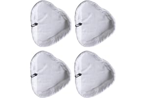 PFLYPF 4 szt. podkładki do mopa parowego, zmywalna podkładka do czyszczenia, uniwersalna szczotka parowa z mikrofibry, zamiennik mopa parowa (biały)