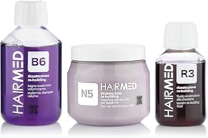 HAIRMED HAIRCARE INNOVATIVE HAIRMED - Set Volumizzante per Capelli Fini Professionale - Shampoo B6, Maschera N5 e Siero Cheratina R3