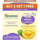 Himalaya Baby Bar with Pure Cow Ghee 3 x 75g| For Sensitive Skin| pH 5.5 | No post-bath dryness| Safe for newborns| Pediatric