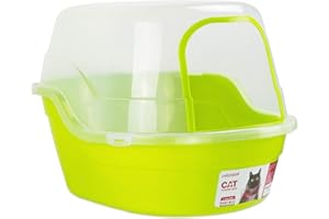 Petphabet. Arenero para gato, extra grande, con tapa, multicolor.