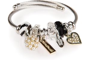 Faylinn Pulsera Mujer - Pulsera de la Amistad con Colgante - Brazalete dorado - Pulseras Mujer - Regalo Mujer Cumpleaños