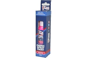 STIX2 Fabric Fashion Spray Paint Permanent Art & Craft T-Shirt Textiles Assorted Colours (Bright Pink)