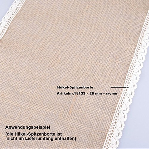 Hochwertiger Jute-Tischläufer – col. 050 Natur – 300mm / 5m – 29300-300-5-050 - 3