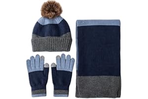 PFLife: Kids Hat Scarf Gloves Set, With GIFT BOX, Winter Gift Set for Girls and Boys, Warm Thermal Knit Beanie Cap, Soft Fleece Lining, Children's Winter Set