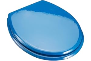 MSV-Abattant WC en acier inoxydable, Bleu Marine