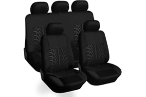 SNXLW 5 Places Universel Voiture Ensembles Housses Siège pour Renault Clio/Clio R.S. V IV III II I B7/BF/BH/KH/BR/CR/SB/SR 1990-2025 Housses Siege Avant Arrière Auto Accessori,Black