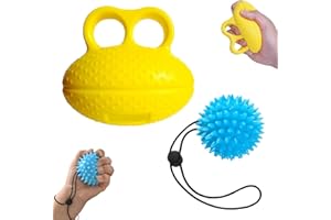 IUIIAII 2 PCS Hand Exercise Balls Set, Stress Balls, Squeeze Ball, Durable Hand Strengthener Balls Suitable for Stress Relief Daily Routines and Hands Strength Exercises
