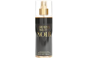‎GUESS GUESS Seductive Noir, Body Spray für Damen, Florale Duft, Bergamot, Irisblütenblätter, Jasmin, Vanille, Sinnlicher Duft, 250 ml