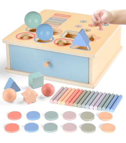 Mini Holzblock-Set Für Kinder Ab 3 Jahren – 9-teilig, Fördert Logik & Kreativität
