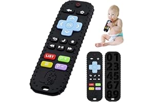 DDHHCP Baby Fernbedienung, Baby Beißspielzeug, Fernbedienung Baby, Kauspielzeug Zähne Spielzeug, Jungen Mädchen Personalisierte Geschenk für 3+ Monate Kid (Schwarz)