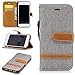 Produktbild iPhone 7 / iPhone 8 flip case hülle,Fanryn Schutzhülle / Cover / Handyhülle / Etui für Apple iPhone 7 / iPhone 8 Farbe Spleiß Serie Cowboy Muster Schutzhülse Muster Design Folio Leder Tasche Case Hülle im Bookstyle mit Standfunktion Kredit Kartenfächer,Magnetverschluss Muster Handyhülle – Grau