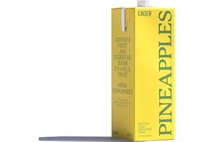 Eager Cloudy Pineapple Juice 100% Pressed, Refreshing Fruit Drink, NFC Not From Concentrate, Single Carton 1 Litre