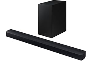Samsung C450 2.1ch 300W Soundbar Speaker (2023) - Bluetooth Soundbar with 4 Speakers, Bass Boost 6.5" Subwoofer, 3D Wireless Surround Sound, Smart Game Mode, Adaptive Audio & Wall Mount Kit Included