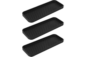 YWCHOSHE 3 Pcs Bandeja de Plato de Silicona, Bandeja de Porta Estropajos Fregaderos, Organizador Fregadero Escurridor Esponja, Soporte Organizadores para Fregadero de Silicona, para Estropajos Cepillos
