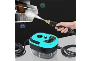 Ailgely Dampfreiniger, 2500W Tragbarer Dampfreiniger Handgerät, Hochtemperatur-Druckdampfreinigungsmaschine mit Bürstenköpfen, für Küchenmöbel Boden Badezimmer Auto Fenster Teppiche (EU Plug, Blue)
