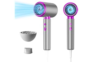 GITAOBAC Haartrockner Ionen, Ionen Föhn, 2400W Haartrockner, Professioneller Haarföhn, Schnelltrocknen Hair Dryer, Salon Haarfön mit Concentrators und Diffusor, 2 Temperatureinstellungen, 3-Gang