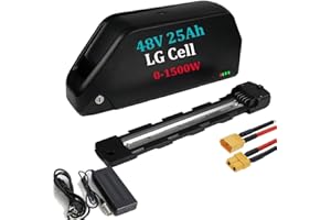 UNIT PACK POWER Batterie de vélo électrique 48V 25Ah 1500W 1000W- Batterie Shark pour kit de Conversion de vélo électrique 1000W 500W
