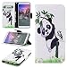 Produktbild Für Xiaomi Redmi 5 Plus Hülle, Premium PU Leder Schutztasche Klappetui Brieftasche Handyhülle, Standfunktion Flip Wallet Case Cover - Panda Bambus