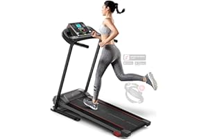 Sportstech F10 - Tapis de Course Pliable, Tapis Roulant, Walking Pad, avec 1 an d'App STL Incluse, Bluetooth,12 Programmes, 10km/h, Cardio, Autolubrification, Silencieux, Multi-Couche, LCD, 120kg Max