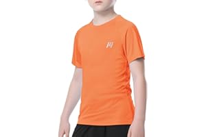 MEETWEE T-Shirt de Bain Manches Courtes Garçon UV Protection Solaire - UPF50+ Rashguard Enfants, Chemise Natation Séchage Rapide pour Surf Beach Pool