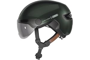 ABUS Casque de Ville HUD-Y ACE - Casque de vélo stylé avec visière et feu arrière LED magnétique et Rechargeable - pour Hommes et Femmes