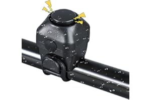 EXCELLAELITE Bicycle Horn,Electric Bike Horn Loud Waterproof Bicycle Bell Horn Bike Horn Bike Bell Adult 5 Sound Modes for Road Bikes Mountain Bikes Children's Bicycles(Black)