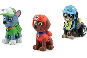 tonies Paw Patrol New Wave character Bundle Rex, Zuma & Rocky, Audio Story and Songs for kids for use with Toniebox Music Player (Sold Separately), Blue
