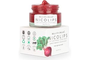 BELLA VITA ORGANIC NicoLips Combo Pack | Lip Lightening Scrub Lip Balm For Dark, Dry, Chapped & Damaged Lips