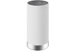 SILBERTHAL Porta coltelli da cucina - Ceppo coltelli vuoto - Blocco coltelli da Cucina - Bianco