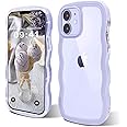 ORDA Case for iPhone 11 Case,Cute Wave Frame Curly Shape for iPhone 11 Case Shockproof Hard PC Phone Cover for Women and Girls Compatible for iPhone 11 6.1 inchs Purple