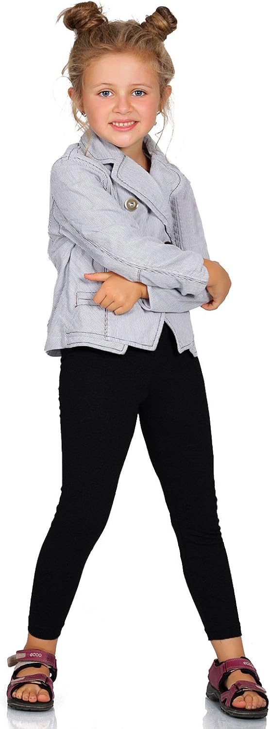 FUTURO FASHION Girls Children Full Length Plain Cotton Leggings Cycling Casual Wear Infant Trousers Leggings Solid Tights Pants for Kids