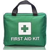 93 Piece Professional First Aid Kit Bag - Includes 3 x Eyewash, 2 x Cold (Ice) Packs, Emergency Blanket, Metal Scissors, Metal Tweezers for Home, School, Office, Car, Caravan, Workplace, Travel