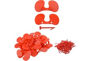 DIYFIXLCD World 100 Pieces Chicken Goggles Pheasant Poultry Blinders Spectacles Anti-Pecking Eye Glasses for Chickens Poultry Blinders Anti-Pecking Pheasant Eye Glasses Eye Protector