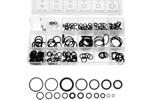 IKOPFLN 225 Pezzi 18 Misure Neri O-ring Assortimento Kit, Guarnizioni idrauliche Nitrilica O-ring Gomma Guarnizioni di Tenuta, per Aria Condizionata, Automobile, Impianti Idraulici
