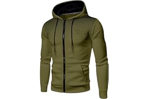 WINVOX Sweatjacke Herren Zipper Hoodie Herren Oversize - Pullover mit Kapuze Kapuzenpullover für Herren Herbst Winter Kapuzenpullover Kapuzenjacke Hoodie Elegant Sweatshirt-Jacke