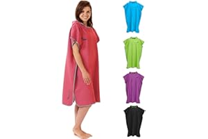 Fit-Flip Poncho de Surf - Albornoz natación de Microfibra Playa - Toalla para cambiarse para Mujeres y Hombres - Ligero, Compacto y de Secado rápido