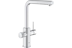 GROHE Blue Pure Minta, Miscelatore Monocomando per Lavello con Doccetta Estraibile, Bocca "L", da Utilizzare con Set di Filtrazione (da Ordinare Separatamente), 30601000