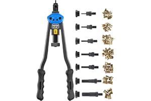 AKKTOL Pince a Insert Fileté – 40 cm de Longueur pour Plus de Puissance, Course Réglable, incl. 80 Inserts Fileté et Mandrins en M3-M12, Kit de Pince à Insert Fileté Professionnel