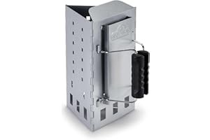 Napoleon JETFIRE 67801 Démarreur à Charbon de Bois en Acier Inoxydable pour Barbecue - Pliable - Facile à Assembler - Allume Le Charbon de Bois 30% Plus Rapidement - pour Barbecue à Charbon de Bois