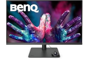 BenQ PD3205U Designer Monitor (tecnologia AQCOLOR, 32 pollici, 4K UHD, IPS, ricarica USB-C, DP / HDMI, KVM, altezza regolabile) Compatibile con MacBook