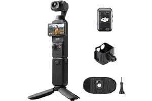 DJI Osmo Pocket 3 Kreativ Combo Bundle, vlog Kamera 4K mit 1-Zoll-CMOS und 4K/120 fps Video, 3-Achsen-Stabilisierung, schnelles Scharfstellen (Kamera Rucksackhalterung Clip)