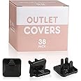 Babepai 38 Pack Kids Electrical Socket Covers - Black