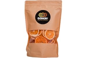 Extra Dry Oranges Séchées Pour Cocktail | 100 Tranches environs D’oranges Déshydratées | Grand sachet 228 g Rondelles d’Oranges Séchées | 100% Naturel | Fruits Séchés Sans Sucre Ajouté