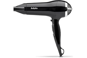 BaByliss Power Smooth Hair Dryer - Powerful and Lightweight, 2400W Fast Drying, Ionic for Frizz-Control, 3 Heat & 2 Speed Settings Plus Cool Shot, Black, 5736CU