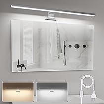 Lampe Miroir Salle De Bain NIORSUN 60cm LED - Gradation 3000K-6000K Télécommande