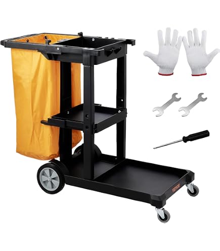 Jantex DL002 Housekeeping-Trolley Mit Türen – 1540x540x1285 Mm, Für Hotelreinigung & Hauswirtschaft